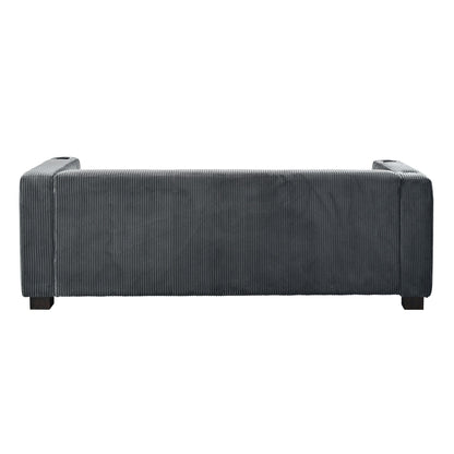 80 Solid Wood 3-Seater Sofa with 2 USB ports and two cup holders