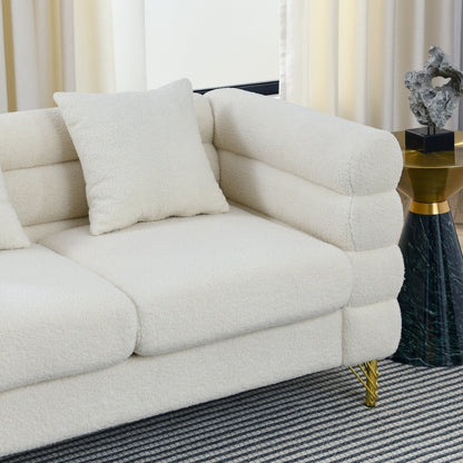 81 Inch Oversized 3 Seater Sectional Sofa with 3 Pillows
