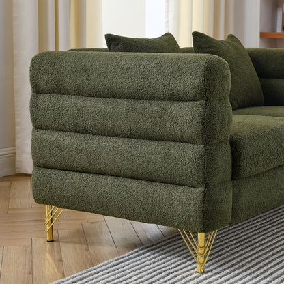 81 Inch Oversized 3 Seater Sectional Sofa, Living Room Comfort Fabric Sectional Sofa - Deep Seating Sectional Sofa, Soft Sitting