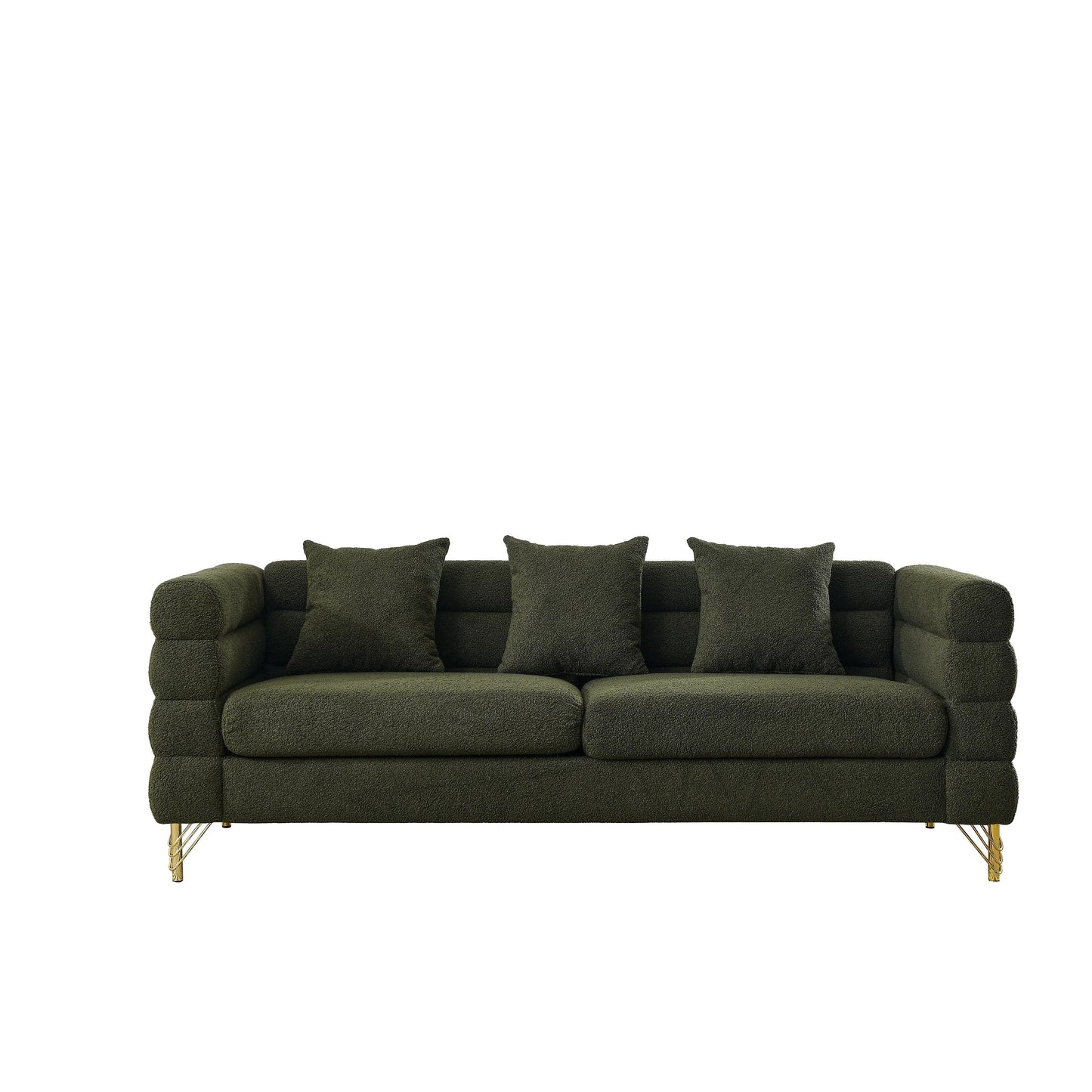 81 Inch Oversized 3 Seater Sectional Sofa, Living Room Comfort Fabric Sectional Sofa - Deep Seating Sectional Sofa, Soft Sitting