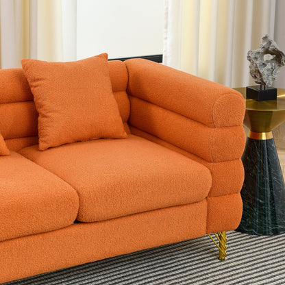 81 Inch Oversized 3 Seater Sectional Sofa, Living Room Comfort Fabric Sectional Sofa - Deep Seating Sectional Sofa, Soft Sitting