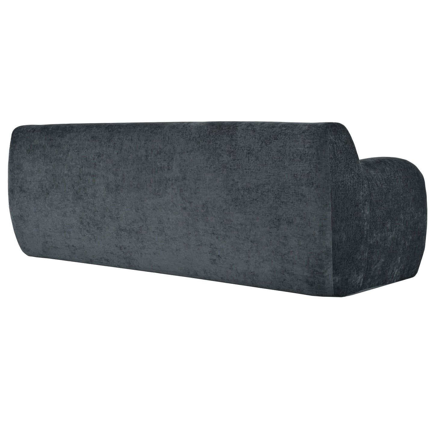 81.5 Polyester Curved 3-Seater Sofa with Ergonomic Armrests, High-Density Foam, and No Assembly Required