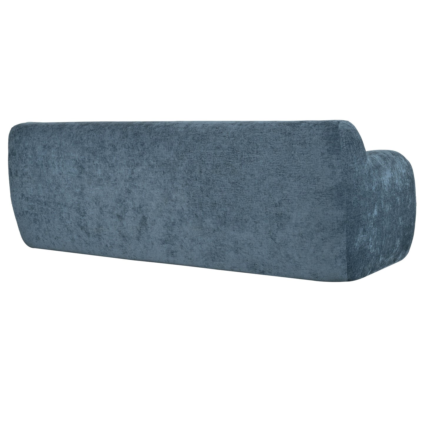 81.5 Polyester Curved 3-Seater Sofa with Ergonomic Armrests, High-Density Foam, and No Assembly Required