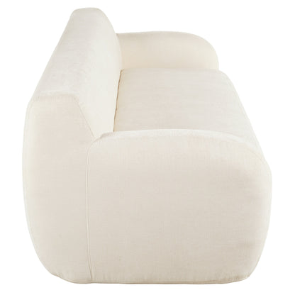 81.5 Polyester Curved 3-Seater Sofa with Ergonomic Armrests, High-Density Foam, and No Assembly Required