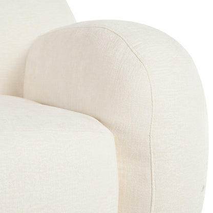 81.5 Polyester Curved 3-Seater Sofa with Ergonomic Armrests, High-Density Foam, and No Assembly Required