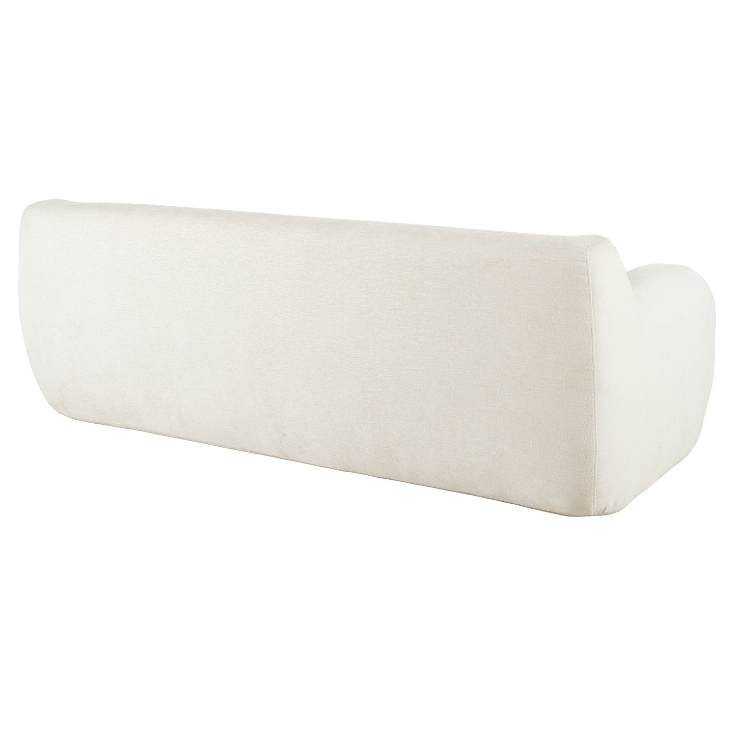 81.5 Polyester Curved 3-Seater Sofa with Ergonomic Armrests, High-Density Foam, and No Assembly Required