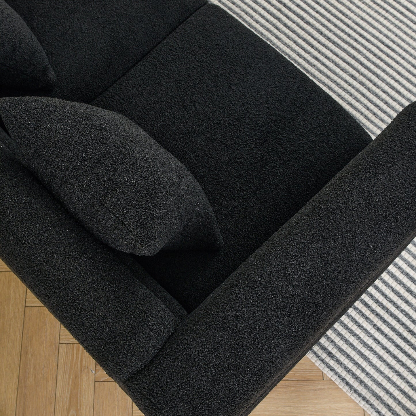 81 Fabric 3-Seater Sofa with 3 Pillows,Soft Sitting for Living Room,Bedroom