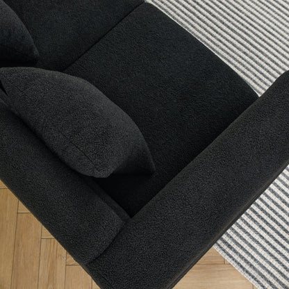 81 Fabric 3-Seater Sofa with 3 Pillows,Soft Sitting for Living Room,Bedroom