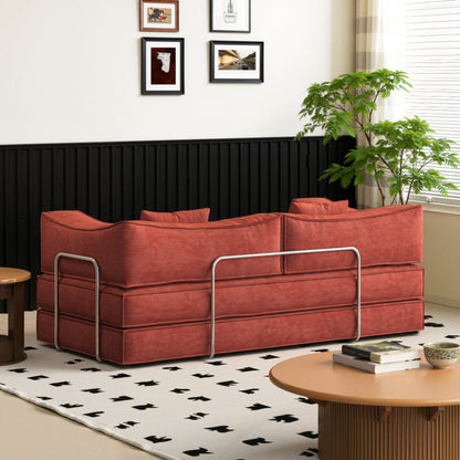 82 Inch Chenille Convertible Modular Sofa for Living Room