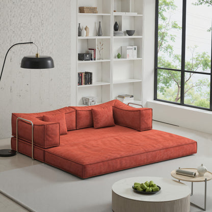 82 Inch Chenille Convertible Modular Sofa for Living Room