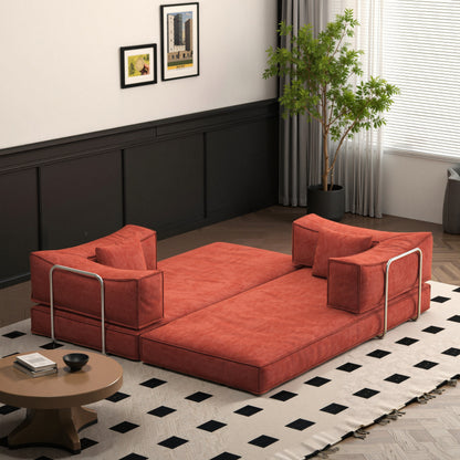 82 Inch Chenille Convertible Modular Sofa for Living Room
