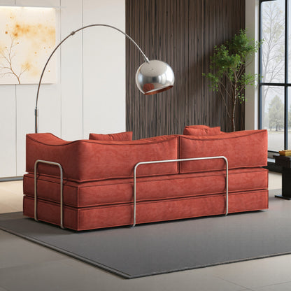 82 Inch Chenille Convertible Modular Sofa for Living Room