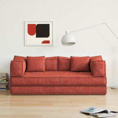 82 Inch Chenille Convertible Modular Sofa for Living Room