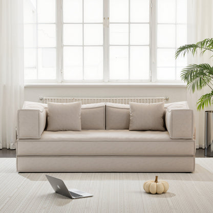 82 Inch Chenille Convertible Modular Sofa for Living Room