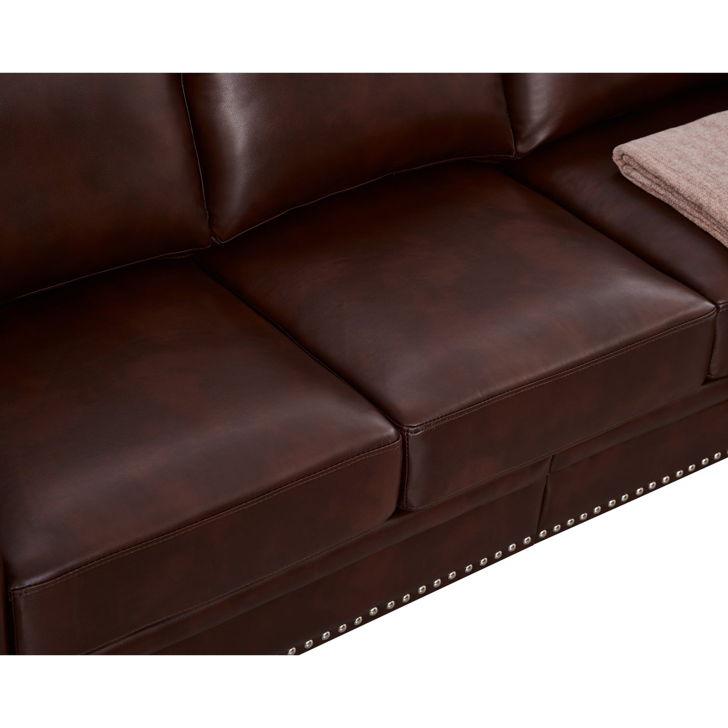 82.68 3-Seater Sofa PU Leather Sofa with Storage, Solid Wood And Metal Frame, 6-Leg Support, Under-Seat Storage Boxes