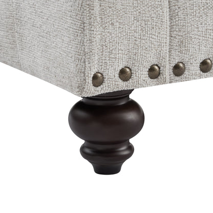 82 Modern 2 Seater Upholstered Sofa Couch with 2 Pillow,Nailhead Trim, Armrests and High Elastic Sponge Cushions