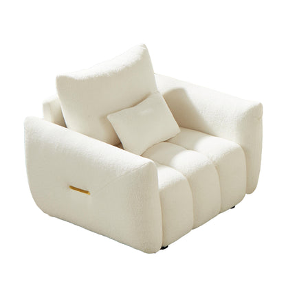 82'' Fabric 3-Seater Sofa with Plush Back Pillows, Solid Wood Frame, and Comfortable Foam Cushions