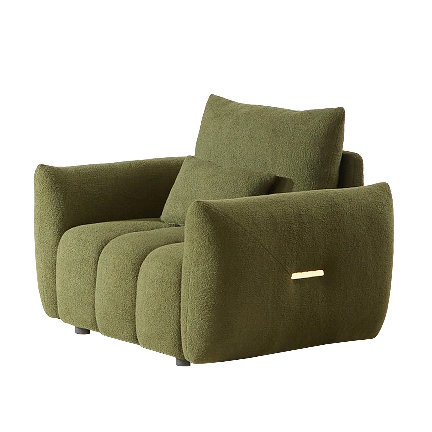 82'' Fabric 3-Seater Sofa with Plush Back Pillows, Solid Wood Frame, and Comfortable Foam Cushions