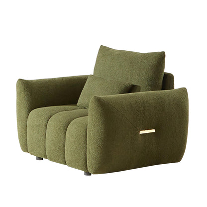 82'' Fabric 3-Seater Sofa with Plush Back Pillows, Solid Wood Frame, and Comfortable Foam Cushions