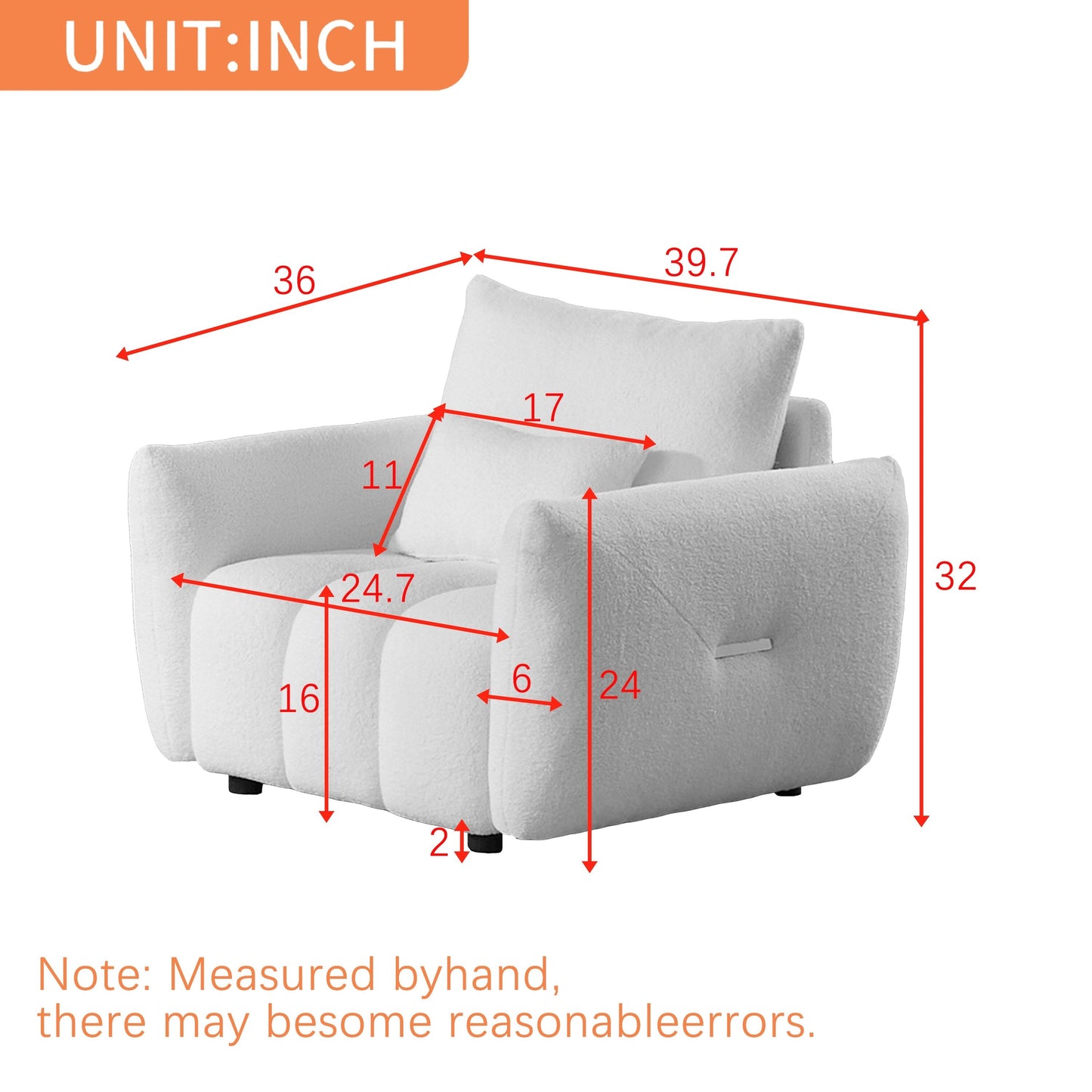 82'' Fabric 3-Seater Sofa with Plush Back Pillows, Solid Wood Frame, and Comfortable Foam Cushions