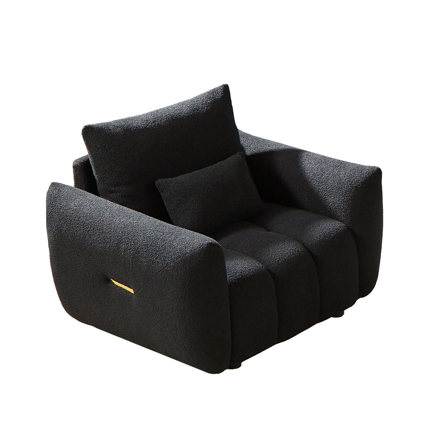 82'' Fabric 3-Seater Sofa with Plush Back Pillows, Solid Wood Frame, and Comfortable Foam Cushions