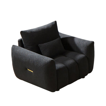 82'' Fabric 3-Seater Sofa with Plush Back Pillows, Solid Wood Frame, and Comfortable Foam Cushions