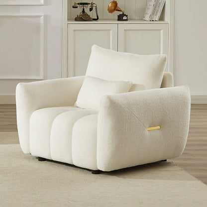 82'' Fabric 3-Seater Sofa with Plush Back Pillows, Solid Wood Frame, and Comfortable Foam Cushions