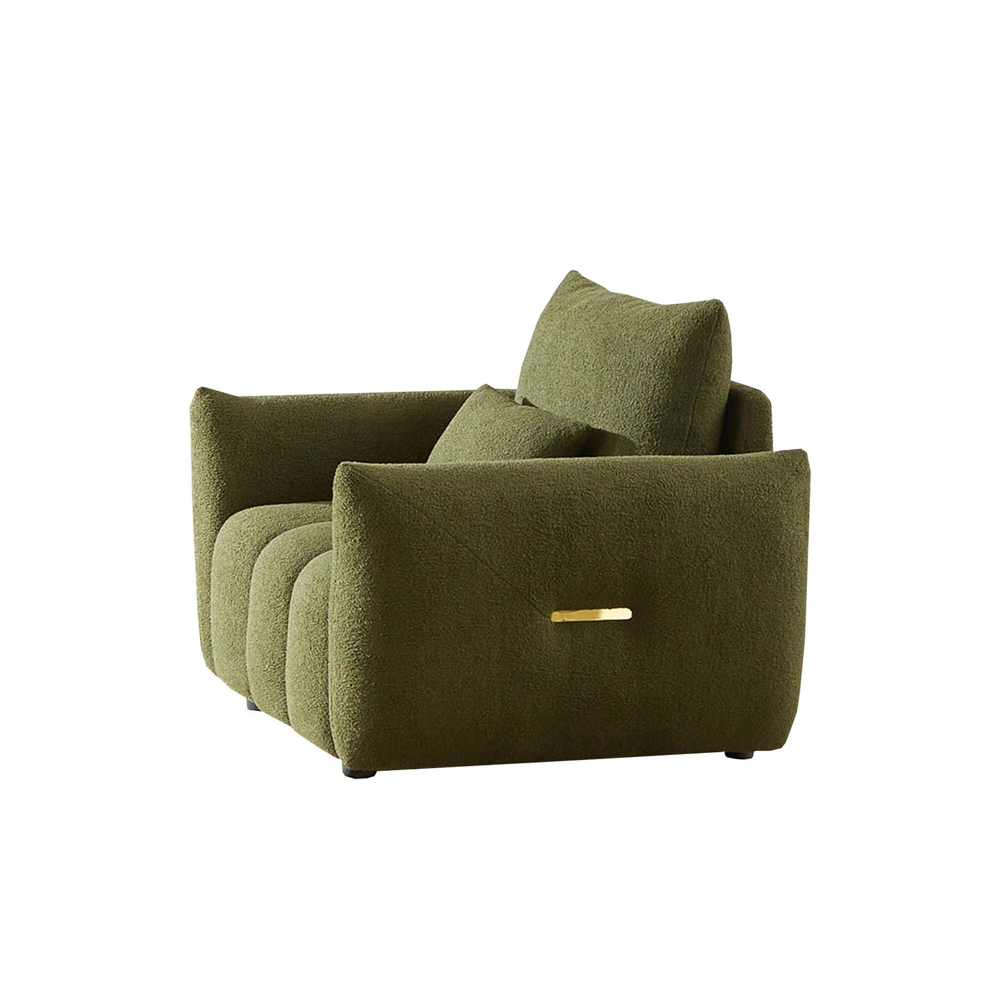 82'' Fabric 3-Seater Sofa with Plush Back Pillows, Solid Wood Frame, and Comfortable Foam Cushions