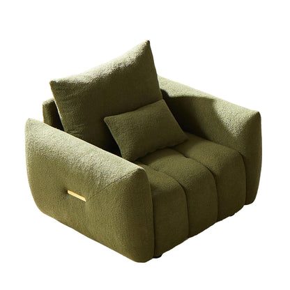 82'' Fabric 3-Seater Sofa with Plush Back Pillows, Solid Wood Frame, and Comfortable Foam Cushions