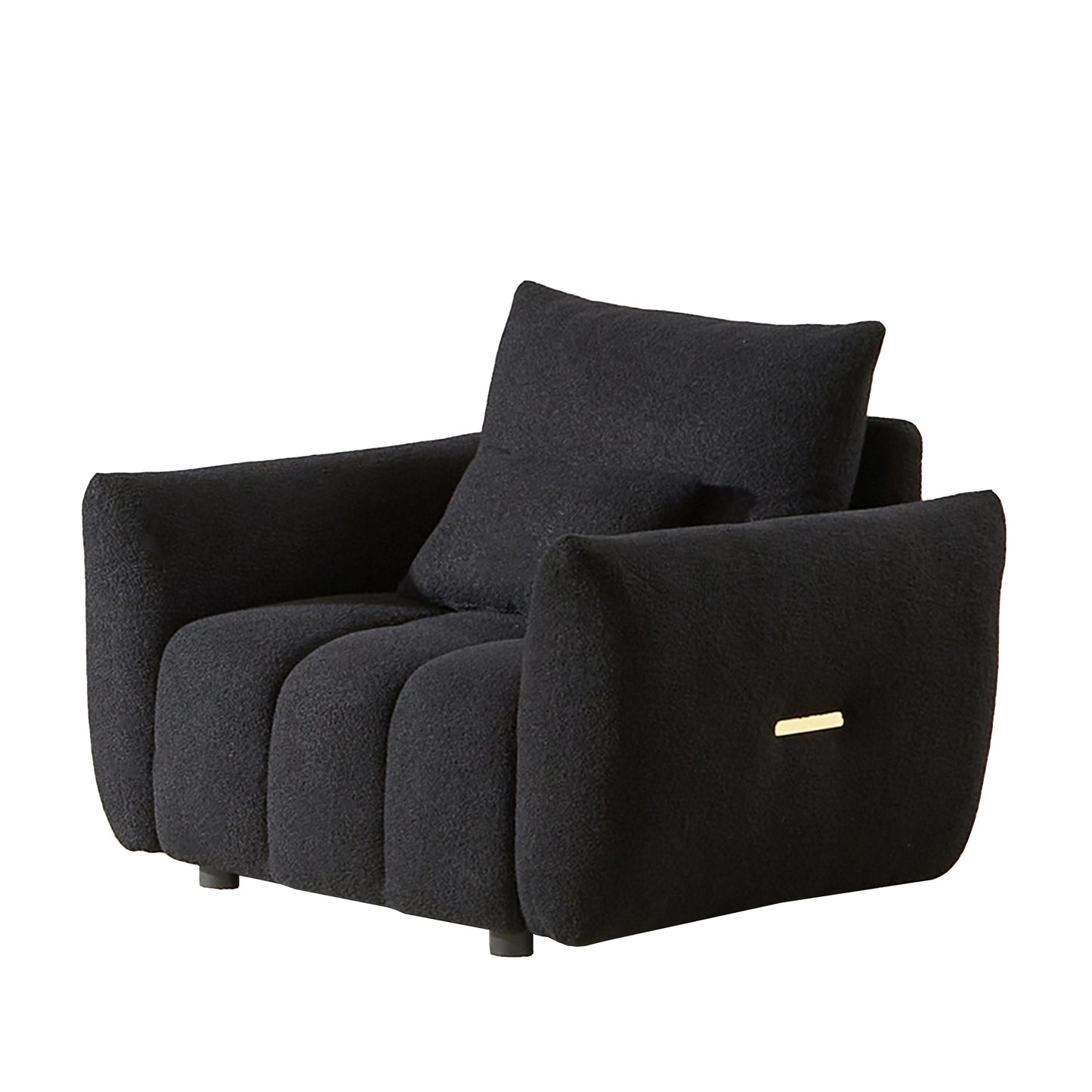 82'' Fabric 3-Seater Sofa with Plush Back Pillows, Solid Wood Frame, and Comfortable Foam Cushions