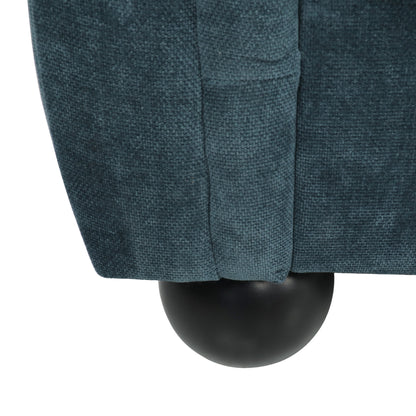 83.3'' Fabric Tufted Sofa with Wood Legs and Removable Cushions