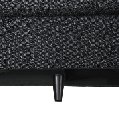 83.3'' Fabric Tufted Sofa with Wood Legs and Removable Cushions
