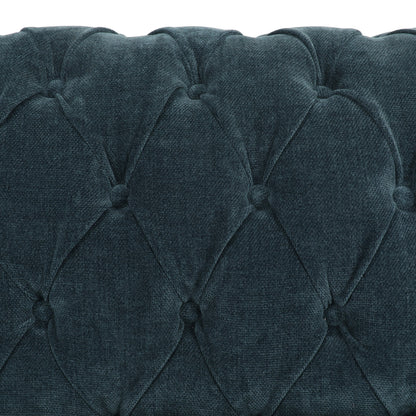 83.3'' Fabric Tufted Sofa with Wood Legs and Removable Cushions