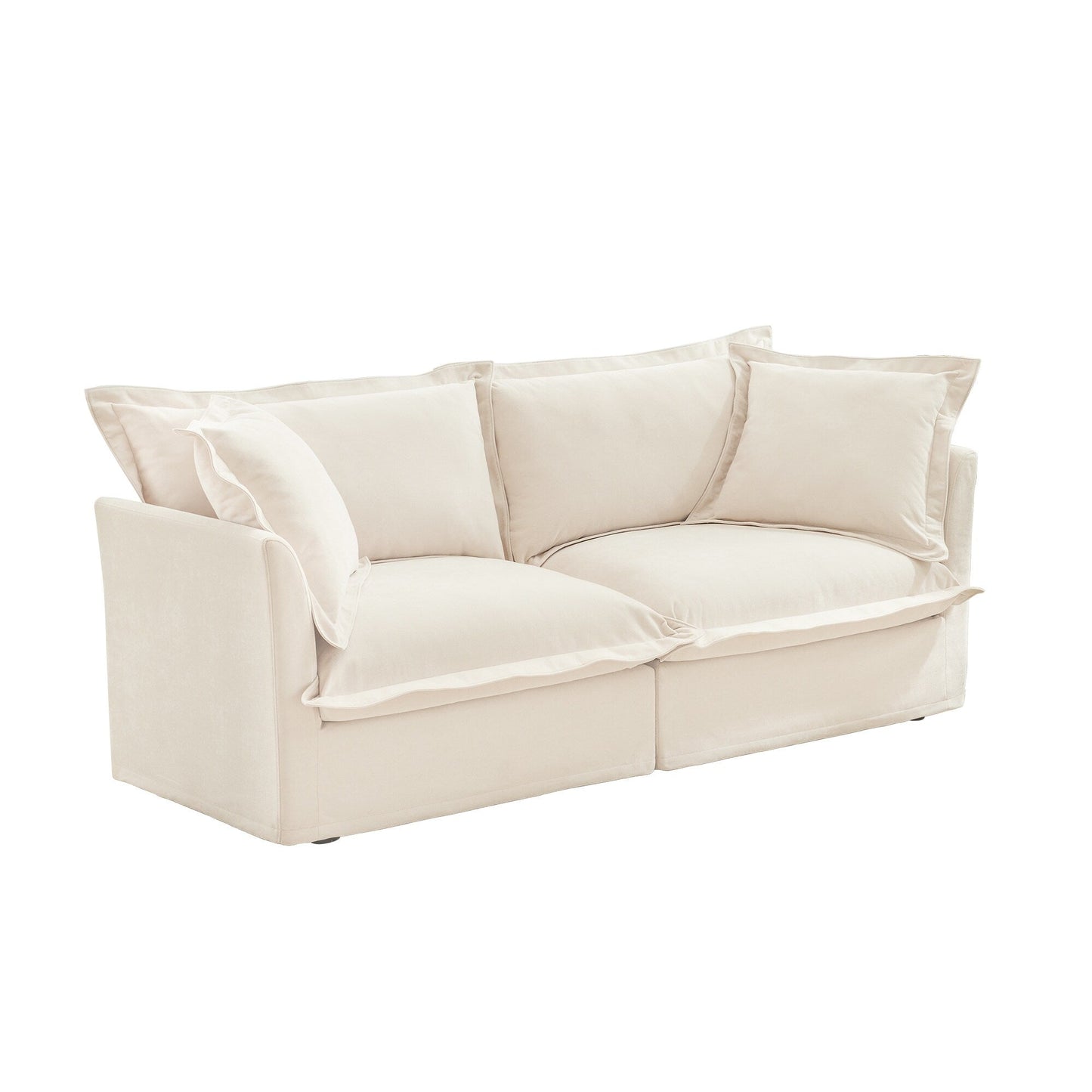 83.4 Chenille Modular 3-Seat Sofa with Removable Washable Covers, 300lb Capacity