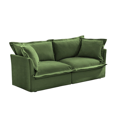 83.4 Chenille Modular 3-Seat Sofa with Removable Washable Covers, 300lb Capacity