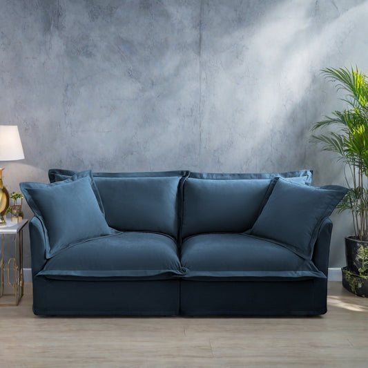 83.4 Chenille Modular 3-Seat Sofa with Removable Washable Covers, 300lb Capacity
