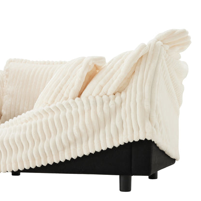 83.4 Corduroy 2-Seater Soft Multiple Sofa with Big Pillows for Living Room
