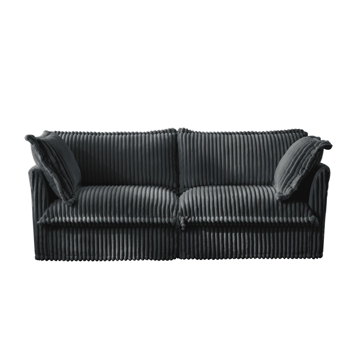 83.4 Corduroy 3-Seater Sofa with Pillows for living room and bedroom
