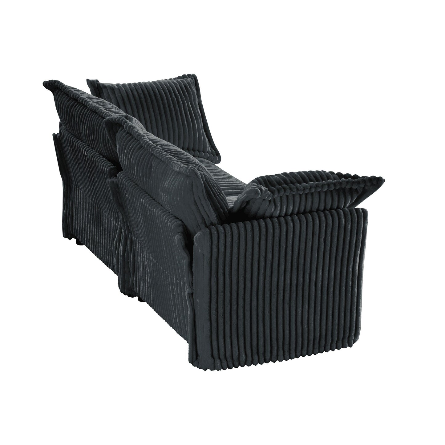83.4 Corduroy 3-Seater Sofa with Pillows for living room and bedroom