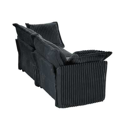 83.4 Corduroy 3-Seater Sofa with Pillows for living room and bedroom