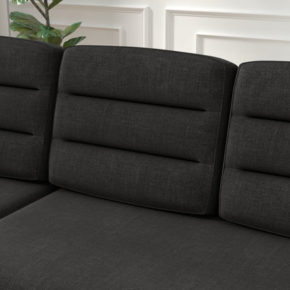83.5'' Polyester Convertible 3 Seater Sleeper Sofa Couch with Pull-Out Bed, Storage Recliner, Cup Holder, and Side Pockets