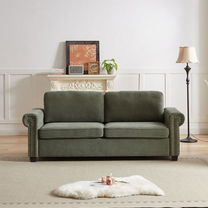 83.8 Convertible 2-in-1 Pullout Polyester Sleeper Sofa Bed