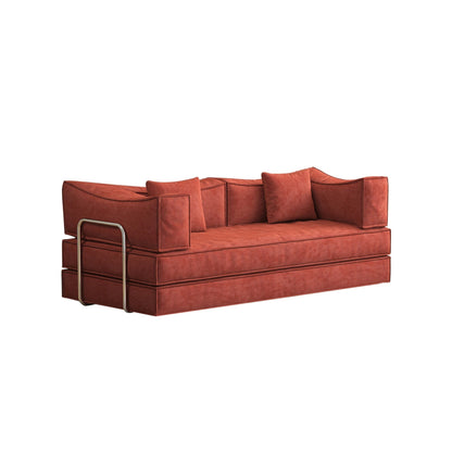 83 Upholstered Convertible Sofa Bed Corduroy Couch Foldable Futon With 2 Pillows
