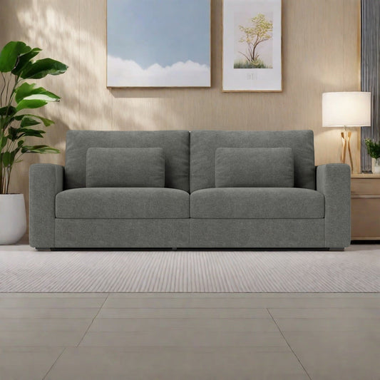 83Fabric 3-Seater Sofa - Plush Double-Cushioned Comfort for Modern Living Rooms