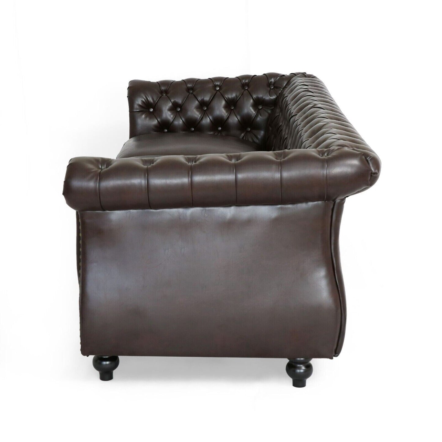84.5'' Velvet 3-Seater Sofa with Soft Fabric, Generous Seating, and Lightweight Structure