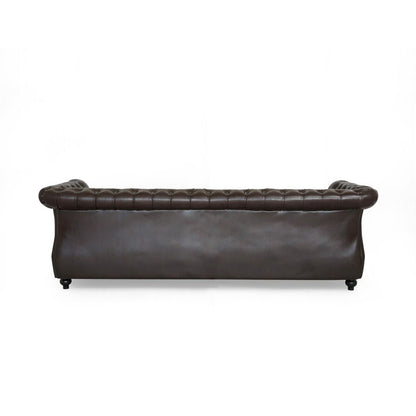 84.5'' Velvet 3-Seater Sofa with Soft Fabric, Generous Seating, and Lightweight Structure