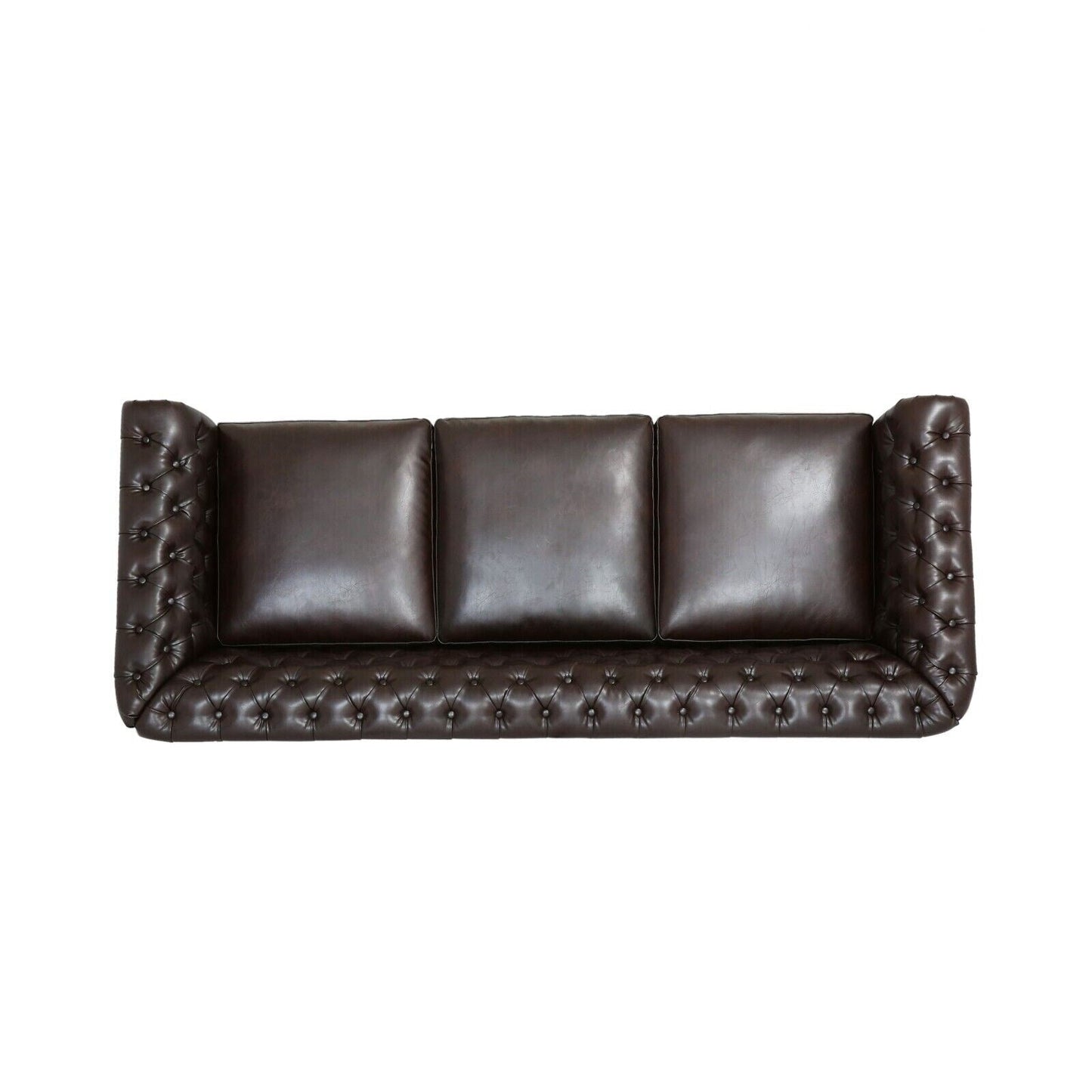 84.5'' Velvet 3-Seater Sofa with Soft Fabric, Generous Seating, and Lightweight Structure