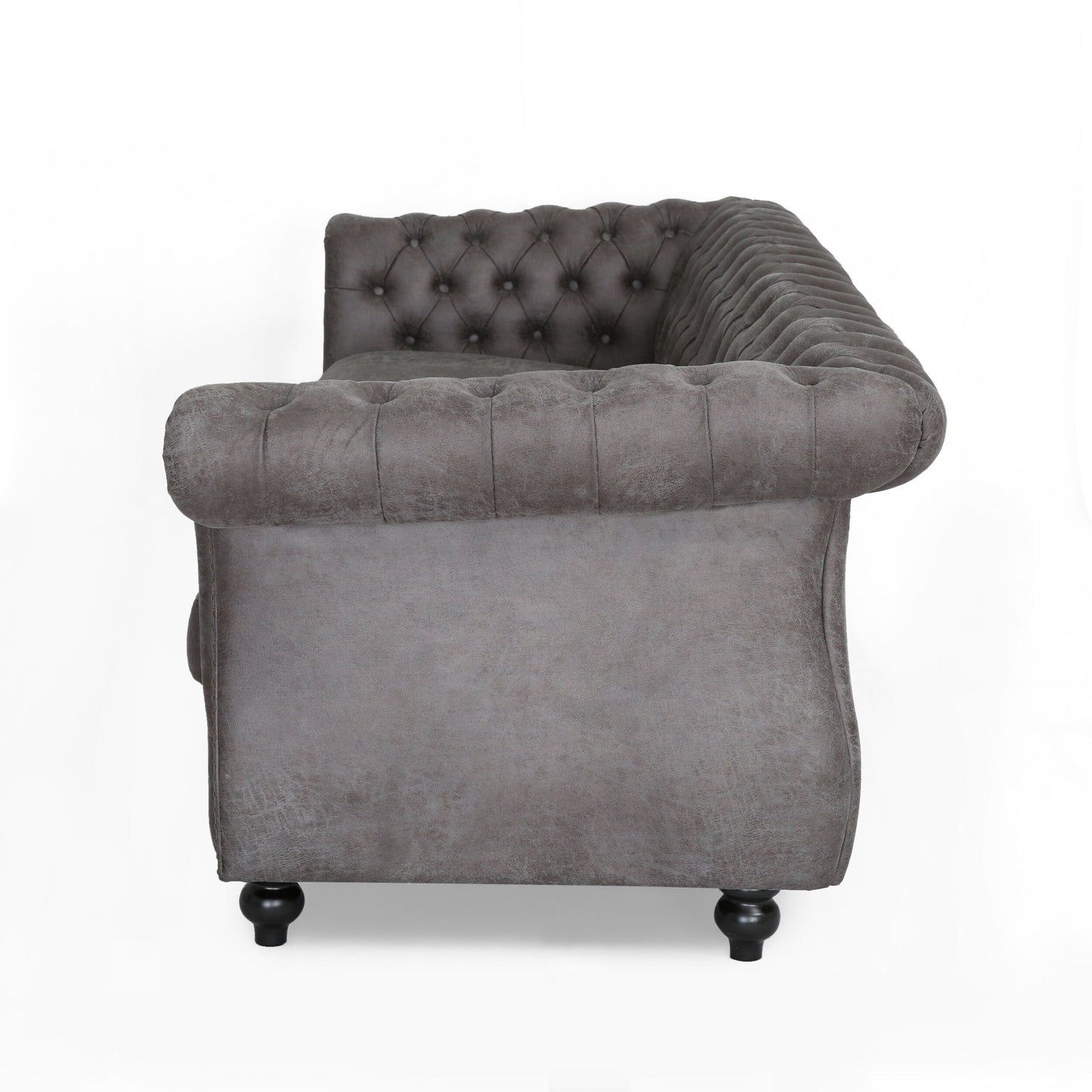 84.5'' Velvet 3-Seater Sofa with Soft Fabric, Generous Seating, and Lightweight Structure