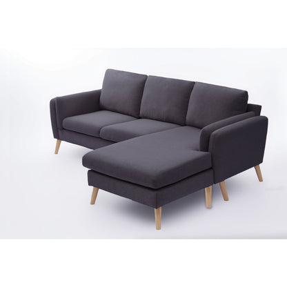 84.6'' Linen L-Shaped Sofa with Reversible Chaise