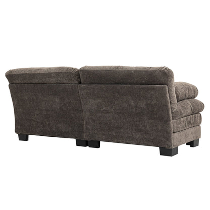 84 Upholstered 3-Seater Sofa with Dual-Layer Memory Foam Cushioning, and Complimentary Comfort Pillows